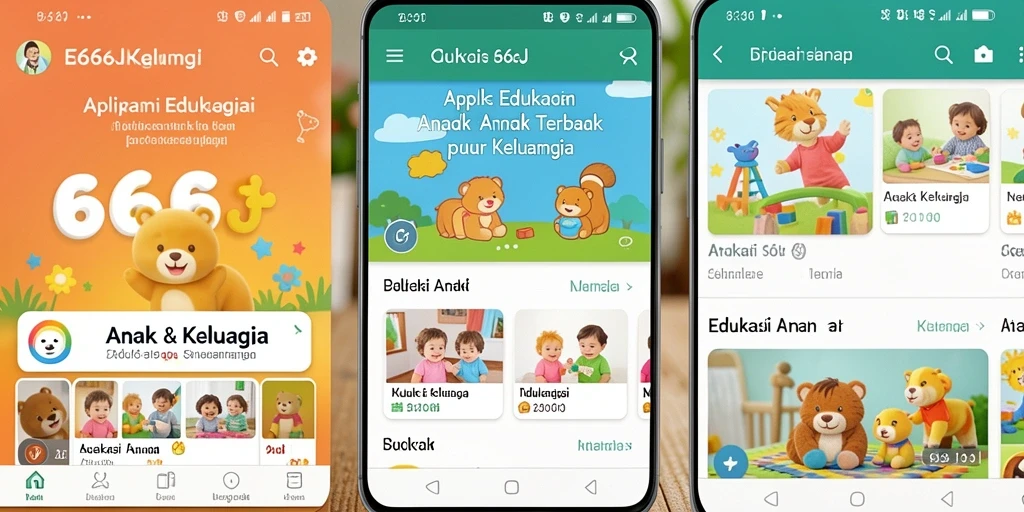 Antarmuka pengguna interaktif dan ramah anak dari 666J.