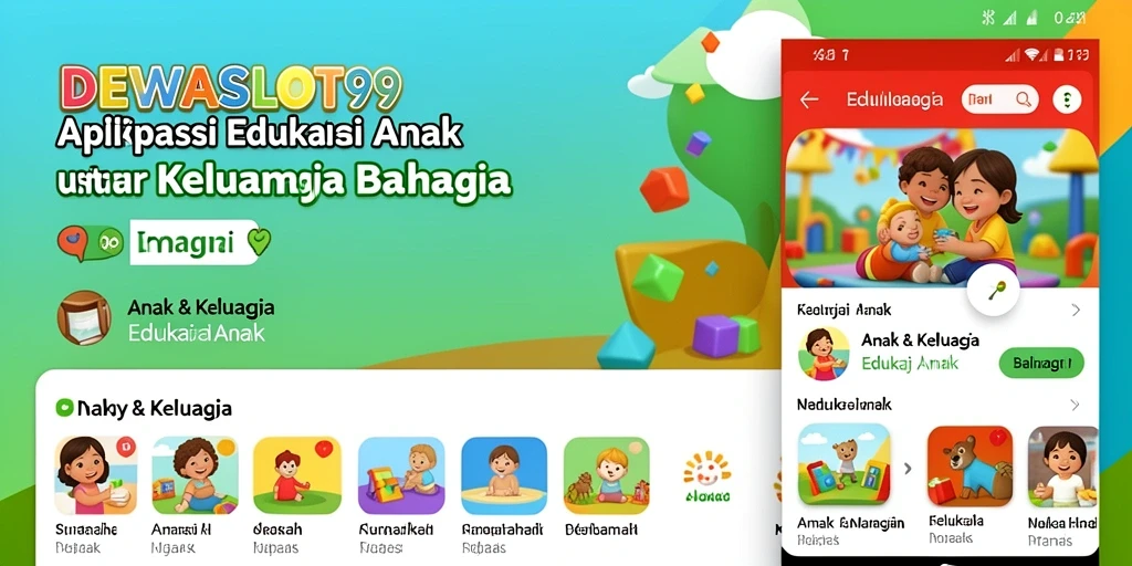 Antarmuka menarik dan interaktif untuk belajar anak.