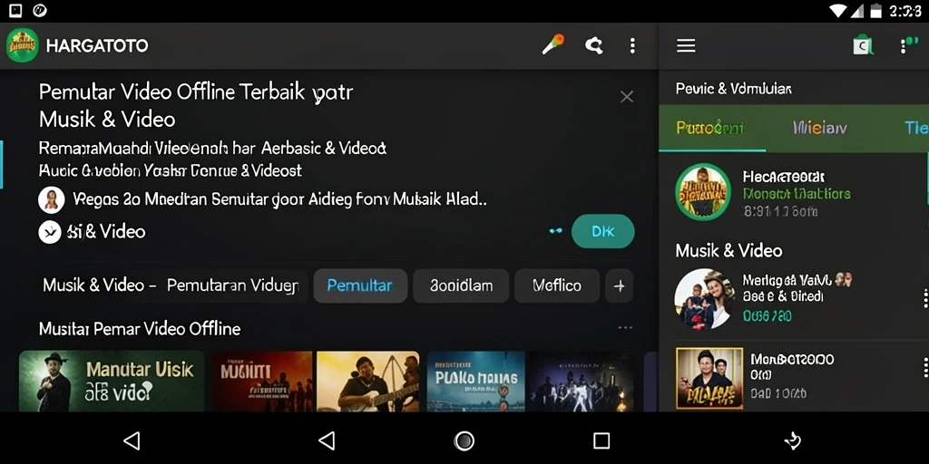Tangkapan layar HARGATOTO menampilkan antarmuka pemutar video yang intuitif.