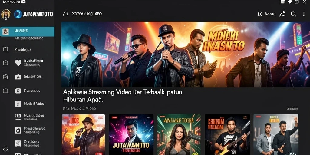 Antarmuka JUTAWANTOTO yang menarik untuk Streaming Video.