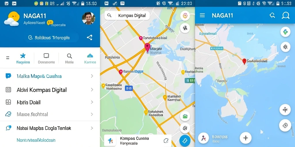 Tampilan antarmuka NAGA11 yang sederhana dan efektif untuk navigasi.