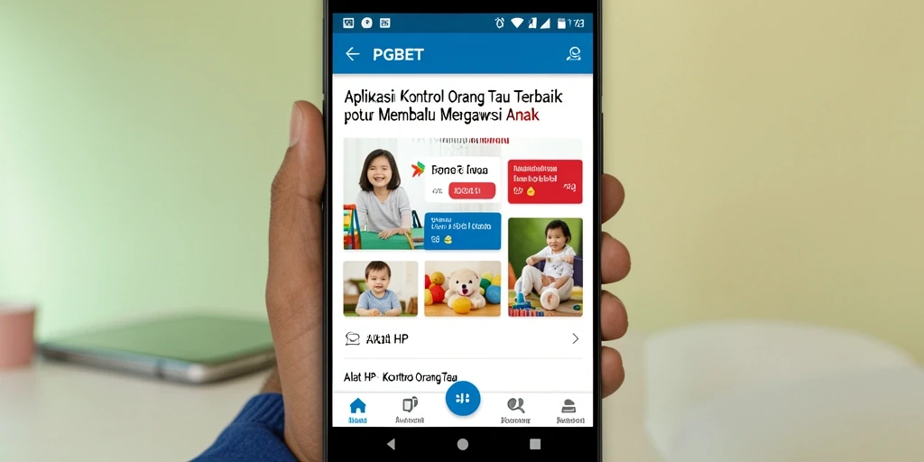 Tampilan antarmuka PGBET yang ramah pengguna untuk kontrol orang tua.