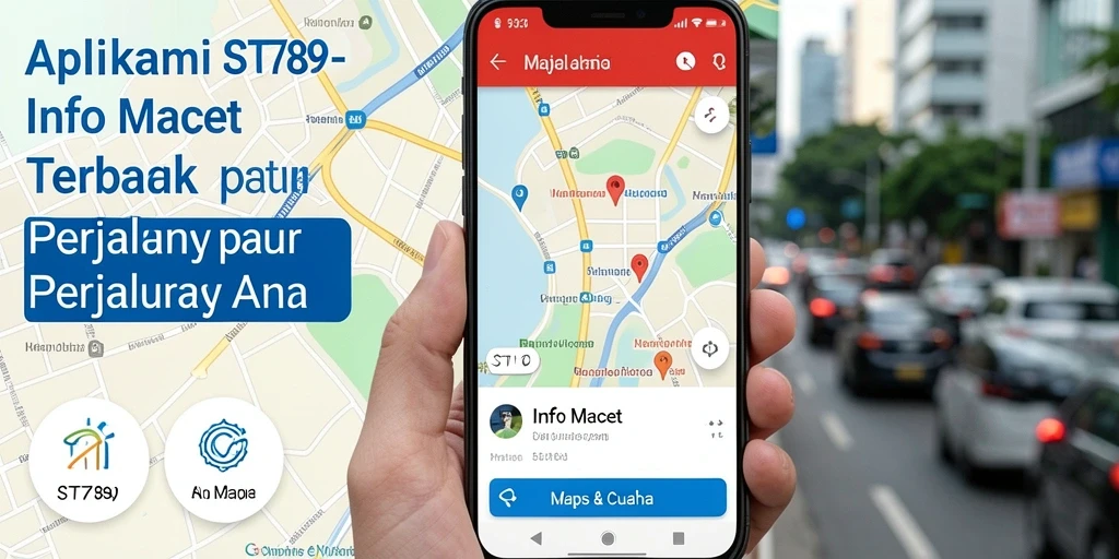 Antarmuka aplikasi ST789 menunjukkan informasi kemacetan aktual.
